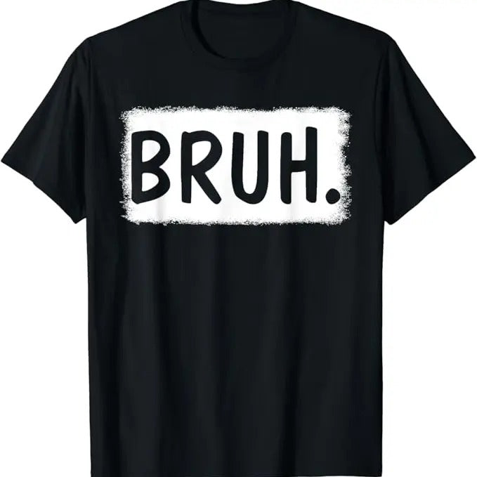 Funny Meme Shirts For Men, Retro Bruh Funny Saying Meme T-Shirt Menswear Top