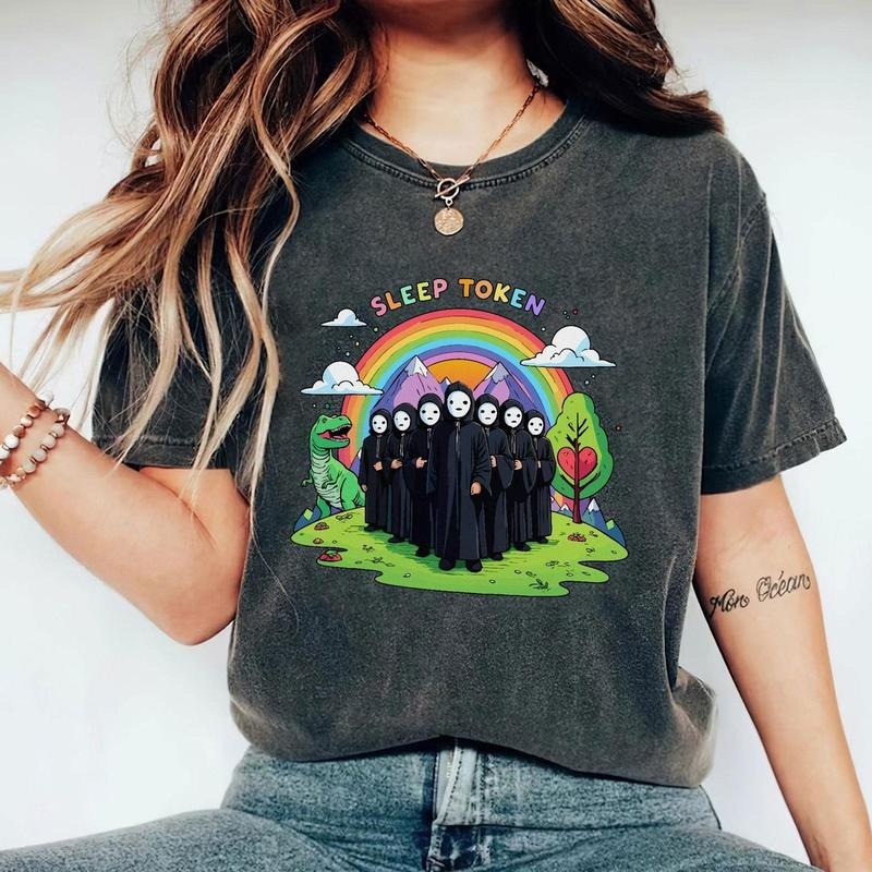 Funny Meme Sleep Token Flamingo Band Hoodie, The Even In Arcadia Sweatshirt, Concert Tour 2025 T-shirt, Music Fans Hoodie, Goth Band Merch O