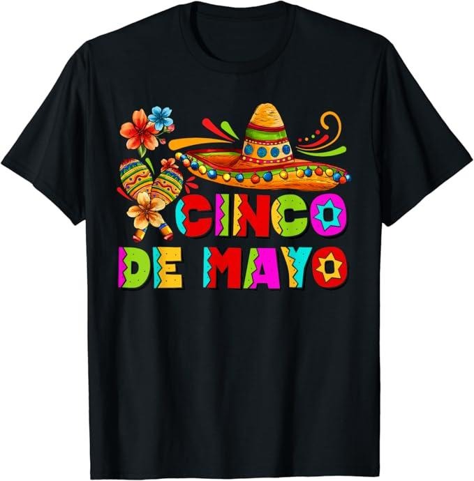 Funny Mexican Shirts, Cinco De Mayo Funny Men Women Kids Mexican Fiesta 5 De Mayo T-Shirt Menswear Top Casual Classic