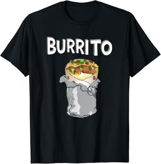 Funny Mexican Shirts, Steak Burrito Cartoon Funny Mexican Food Love Gift T-Shirt Menswear Top Casual Classic