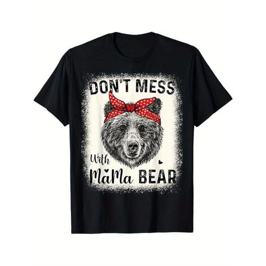 [Funny Mom T-Shirt] Funny Mom Bleached Mothers Day T-Shirt - 100% Cotton, S-XXXL, Black - Halloween Thanksgiving Christmas Gift Made in USA