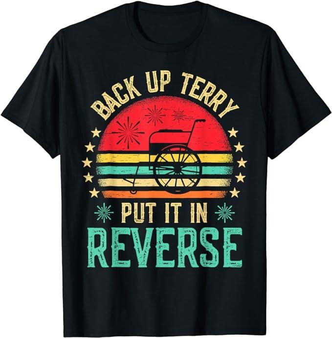 Funny Patriotic Shirts, Retro Back Up Terry Put It In Reverse Fireworks 4th Of July T-Shirt Menswear Top Casual Cotton Basic Fashion