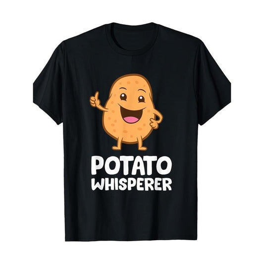 Funny Potato Whisperer Men's T-Shirt - 100% Cotton, Short Sleeve, Crew Neck - Casual & Comfortable Fit for All Seasons Made in USA