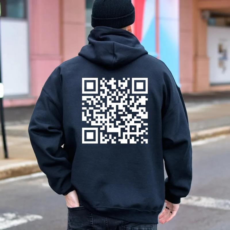 Funny QR Code My Wife Will K.ll You Back Print Hoodie, Gift For Husband From Wife Hoodie, Unisex Long Sleeve Pullover Shirt