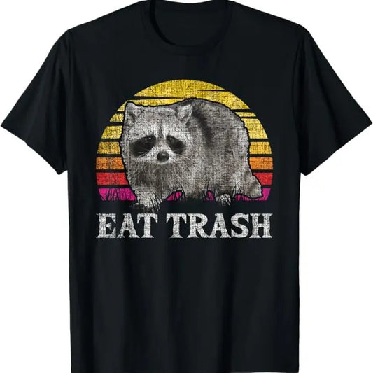 Funny Raccoon Shirt, Funny Retro Raccoon Lover Camping Enthusiast Funny T-Shirt For Men - Available from size S to 5XL Vintage Raccoon