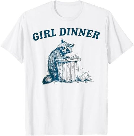 Funny Raccoon Shirt, Funny Trash Panda Girl Dinner Funny T-Shirt For Men - Available from size S to 5XL Vintage Raccoon