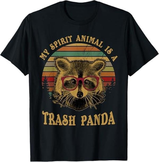 Funny Raccoon Shirt, My Spirit Animal is a Trash Panda Funny T-Shirt For Men - Available from size S to 5XL Vintage Raccoon