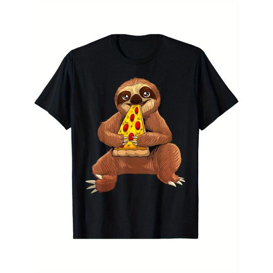 Funny Sloth Pizza Design For Pepperoni Pizza Lover T-Shirt made in usa
