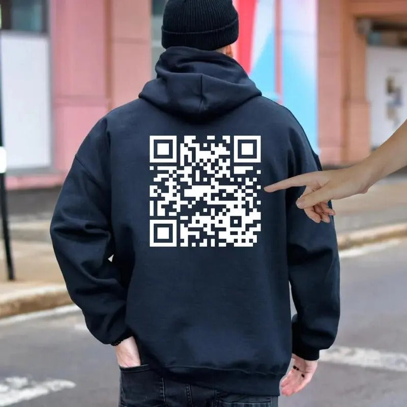 Funny Tee, Qr Code Fu Shirt Sweatshirt Hoodie, Funny Shirt, Qr Graphictee, Unisex Sweater Pullover Tee