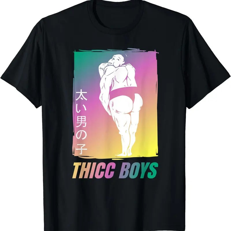 Funny Thicc Boys Squad Sumo TShirt For Anime Fans
