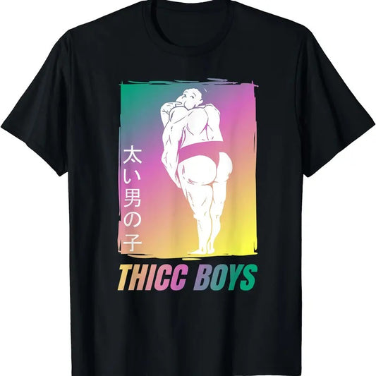 Funny Thicc Boys Squad Sumo TShirt For Anime Fans