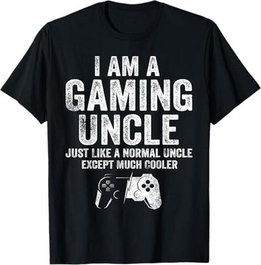 Funny Uncle Shirts, Gifts For Uncle, I Am A Gaming Uncle Funny Video Gamer Gift Video Game Lover T-Shirt - Menswear Casual Cotton