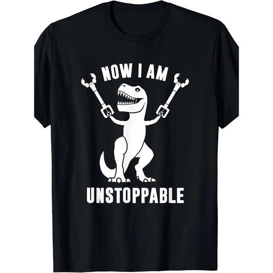 Funny Unstoppable Graphic Tee - Humorous Dinosaur T-Shirt for Men and Women - Comfortable Casual Wear for Everyday - Unique Gift Idea made in usa