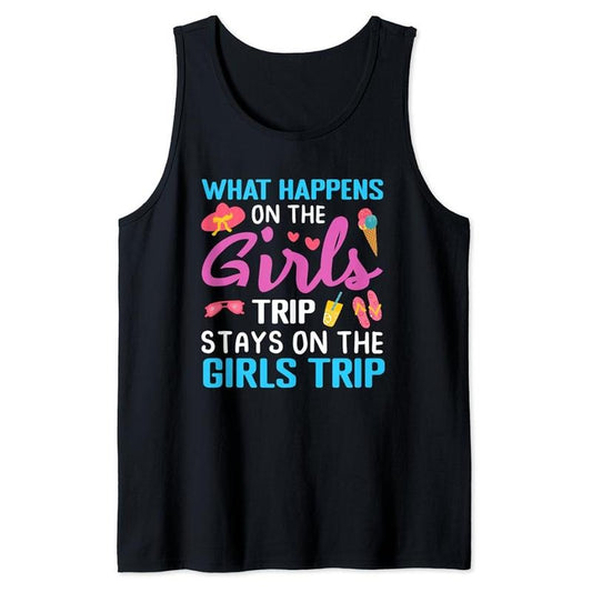 Funny Vacation Tank Top, Girls Weekend Trip Ideas Party Funny Vacation for Women Tank Top Casual Cotton