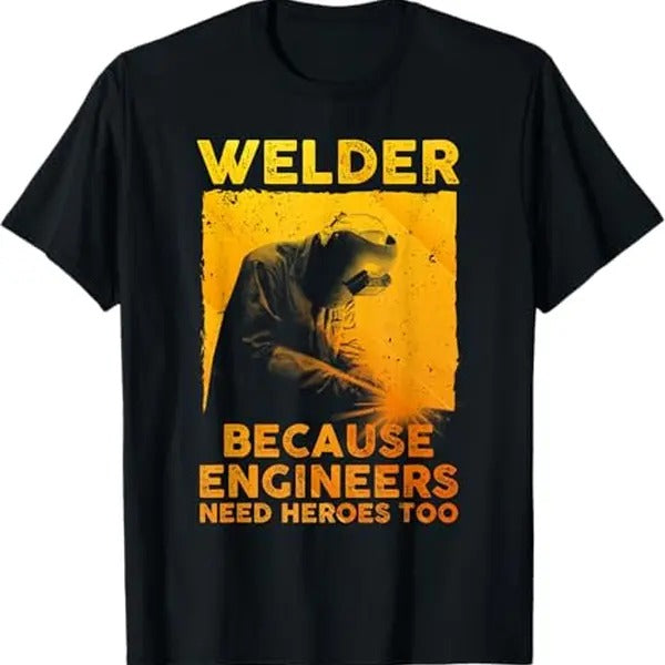Funny Welder Shirt, Welder Gifts, Best Welding Art Men Dad MIG TIG Welder Lover Metal Workers T-Shirt - Menswear Casual Cotton