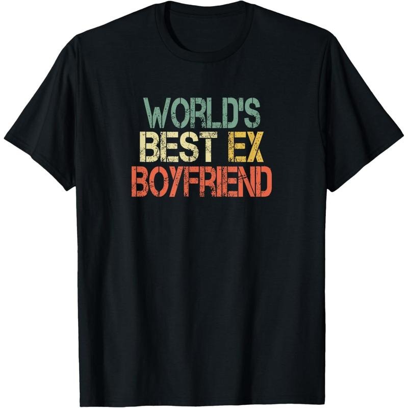 Funny World's Best Ex Boyfriend Cool Retro Design Mens T-Shirt made in usa