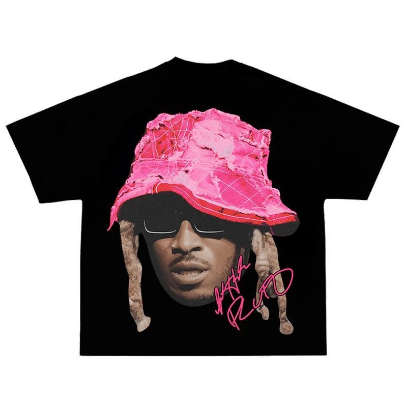 Future Pink Big Face Graphic Rap Tee
