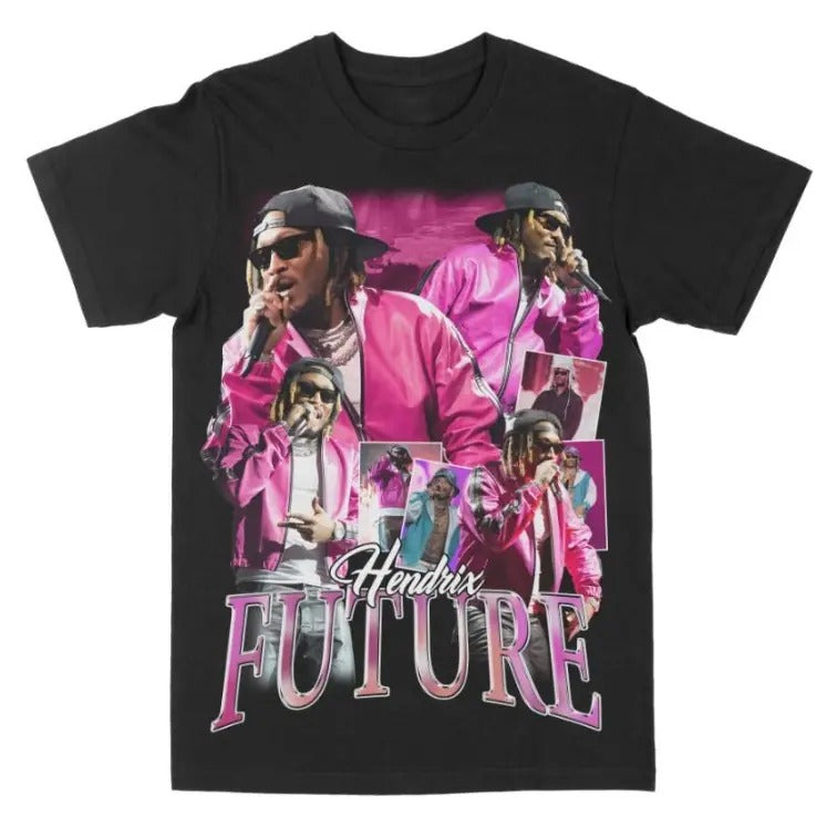 Future Pink Graphic Tee T-Shirt for Men - Cotton Fabric, Classic Round Neck, Short Sleeve Casual Top