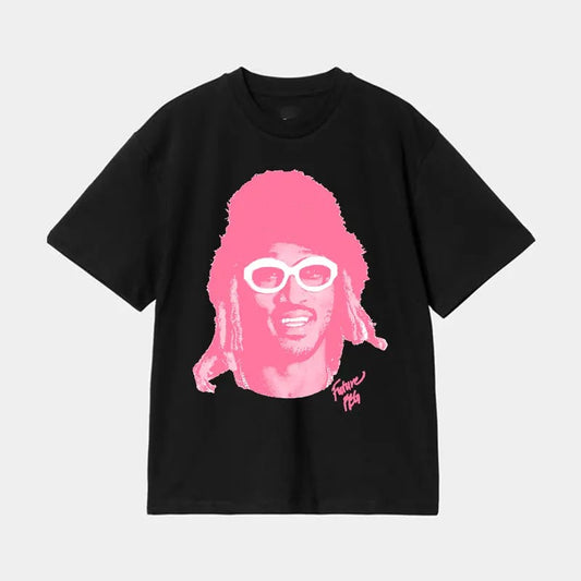 Futuree PINK Signature Big Face Rap Tee Shirt - Cool and Trendy Graphic