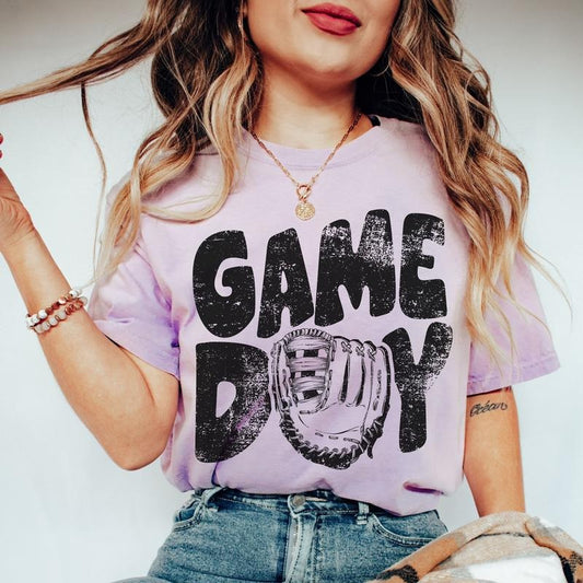 Game Day Baseball Shirt, Baseball Tshirt, Baseball School Spirit Shirt, Gifts For Baseball Fan, Gifts For Baseball Lovers, Short Sleeve Tee Shirt, Gift For Birthday Christmas Xmas Fit Top