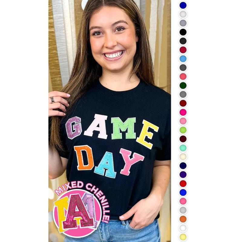 Game Day Sequin Funky Mix Graphic T-Shirt