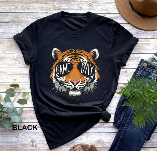 Game Day Tigers Mascot Shirt, Football Mom Shirt, Cute Game Day Shirt, Retro Tiger Shirt, Tiger Team Crewneck Cotton