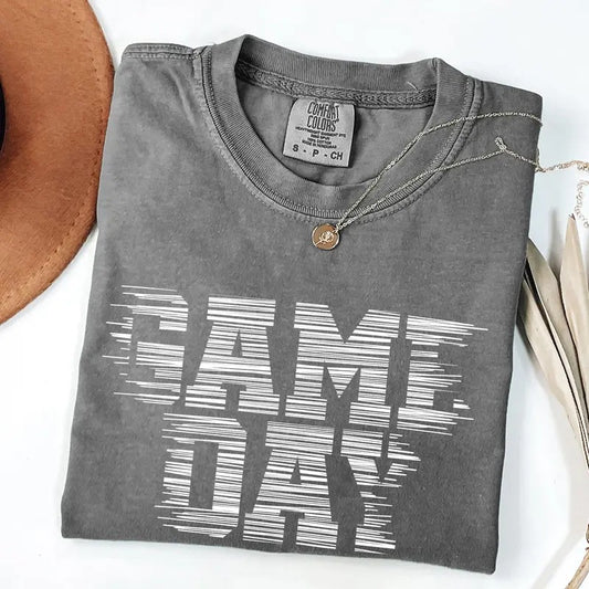 Game Day, Vintage, Football, Sports, Big Game, Touchdown, Tailgate Party Tshirt, Women's Comfort Colors Tshirt, Graphic Tee