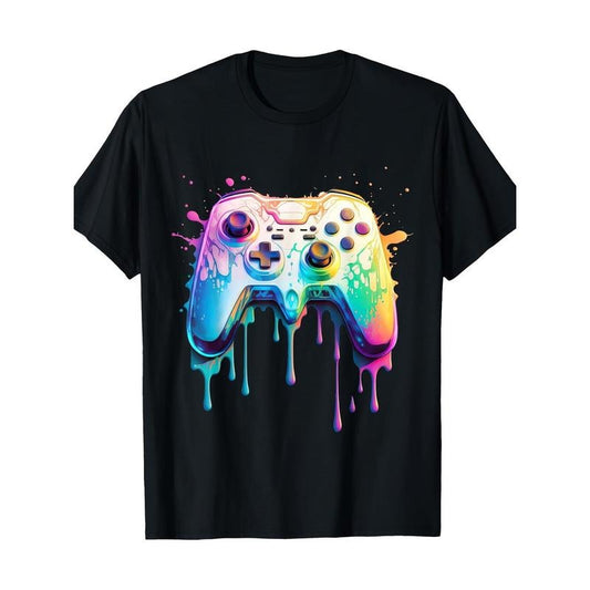 Gamer Graphic Video Game - Colorful Video Game Lover T-Shirt - 220g made in usa