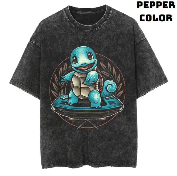 Gamer Squirtle Vintage Tee, Squirtle T-Shirt, Vintage Graphic Tees, Anime Accessories, Unisex Anime Pokemon Shirt Top Menswear Womenswear Streetwear