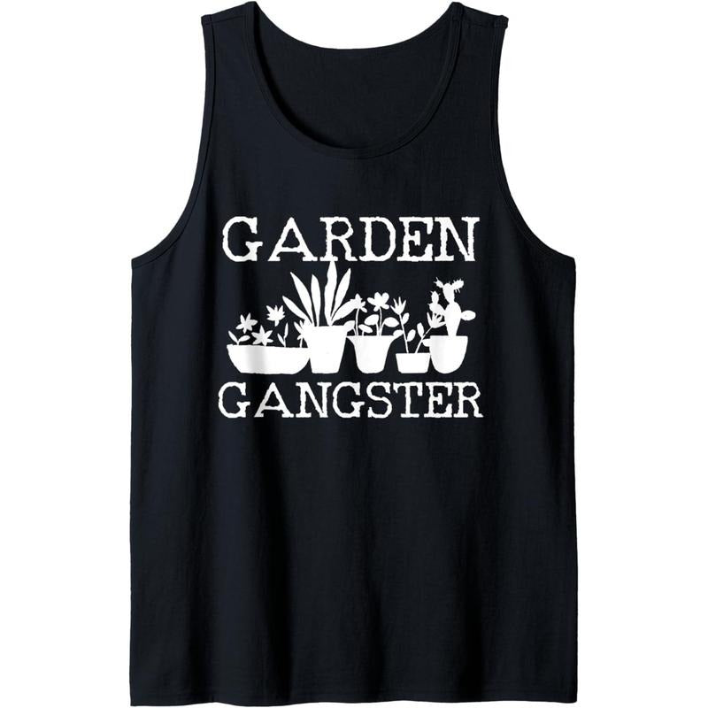 Garden Gangster Plant Lover Gardening Funny Gardener Gift Tank Top Made in USA