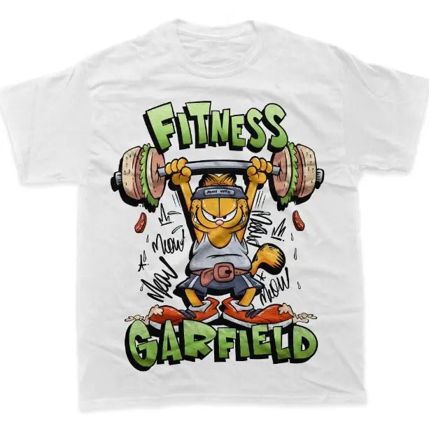 Garfield Fitness Shirt, Animated Shirt, graphic Tee, graphic Tee, Y2k, Unisex T-Shirt, Gift For Men Women Womenswear Menswear Top Streetwear