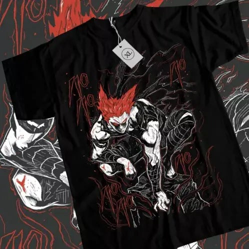 Garou T-shirt One Punch Shonen King Horror Anime Manga Black Tee Shirt All Size