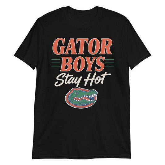 Gator Boys Stay Hot Florida Fan Cool Gift Idea T Shirt, Florida Gators National Champions Shirt, College Men's Basketball Classic Cotton