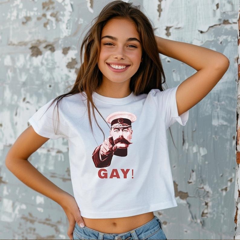 Gay Your Country Needs You, Vintage Baby T-Shirt, Funny Lesbian Bisexual Pride Shirt, LGBTQ Pride Month Shirt