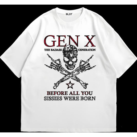 Gen X B T-Shirt Soft Cotton Add Your Unique Twist HipHop Graphic Retro 90s Vintage