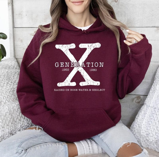 Gen X shirt, Generation X , Raised on Hose Water and Neglect , Vintage Nostalgic   T-shirt, sweater and Hoodie