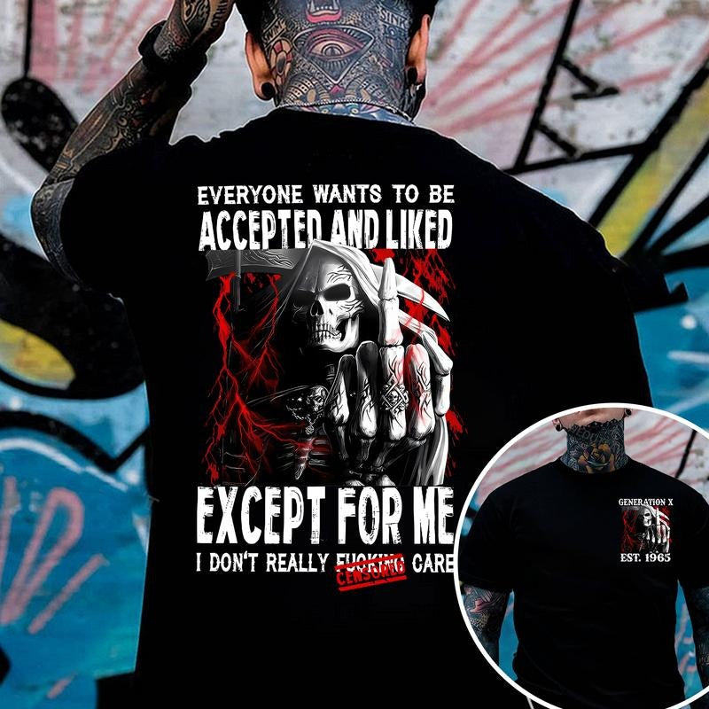 Generation X Custom Year Badass Generation T-shirt, Gen X FAFOT Shirt - 100% Cotton Top Unisex Comfort Womenswear Menswear, Custom Classic Collar Love