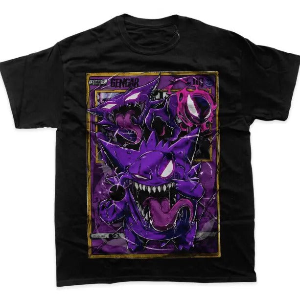 Gengar Card T-Shirt, Anime Pokemon Shirt, graphic Tee, Y2k, Unisex T-Shirt, Gift For Men Women Womenswear Menswear Top Streetwear