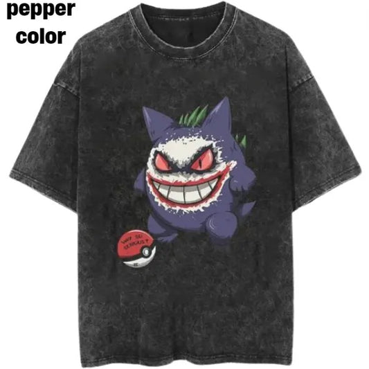 Gengar Clown Vintage Tee, Gengar Shirt, Gengar Merch, Anime Pokemon Shirt, Pokemon Merch, Manga Shirt, Pokemon for fan, Gift for him, Gift for her Menswear Top Underwear Tshirt
