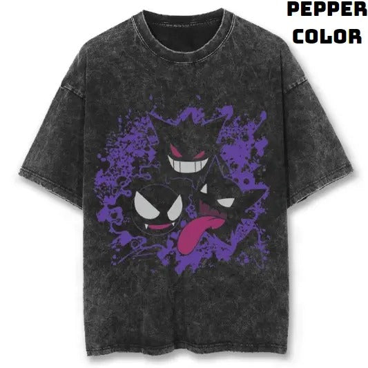 Gengar Cursed Trio Vintage T-Shirt, Gengar Shirt, Pokemon Shirt, Pokemon Merch, Pokemon Gengar Shirt, Ghostly Gengar, Funny Halloween Shirt, Anime Manga Shirt, Graphic Tee Shirt, Unisex T-Shirt, Gift For Fan Pokemon, Halloween Gifts Top Menswear