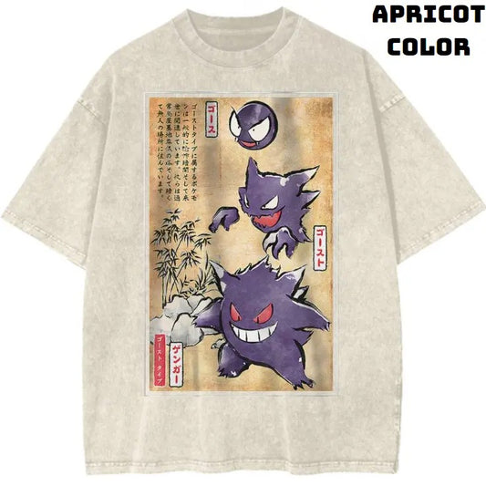 Gengar Vintage Graphic Tees, Gatsly, Haunter T-Shirt, Pokemon Shirts, Vacation Outfits, Unisex Anime Manga Shirt Top Menswear Womenswear Streetwear