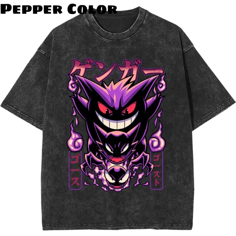 Gengar Vintage T-Shirt, Gengar Shirt, Pokemon Shirt, Anime Shirt, Gift For Friends, Gift for fan, Menswear Womenswear Streetwear