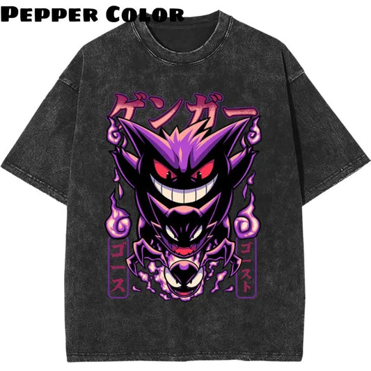 Gengar Vintage T-Shirt, Gengar Shirt, Pokemon Shirt, Anime Shirt, Gift For Friends, Gift for fan, Menswear Womenswear Streetwear