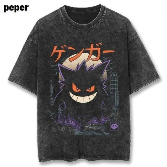 Gengar Vintage Tee , Gengar Shirt Anime, Pokemon Shirt, Pokemon Merch, Manga Shirt, Pokemon for fan, Gift for him, Gift for her Menswear Top Streetwear Underwear Tshirt Tropical Biker
