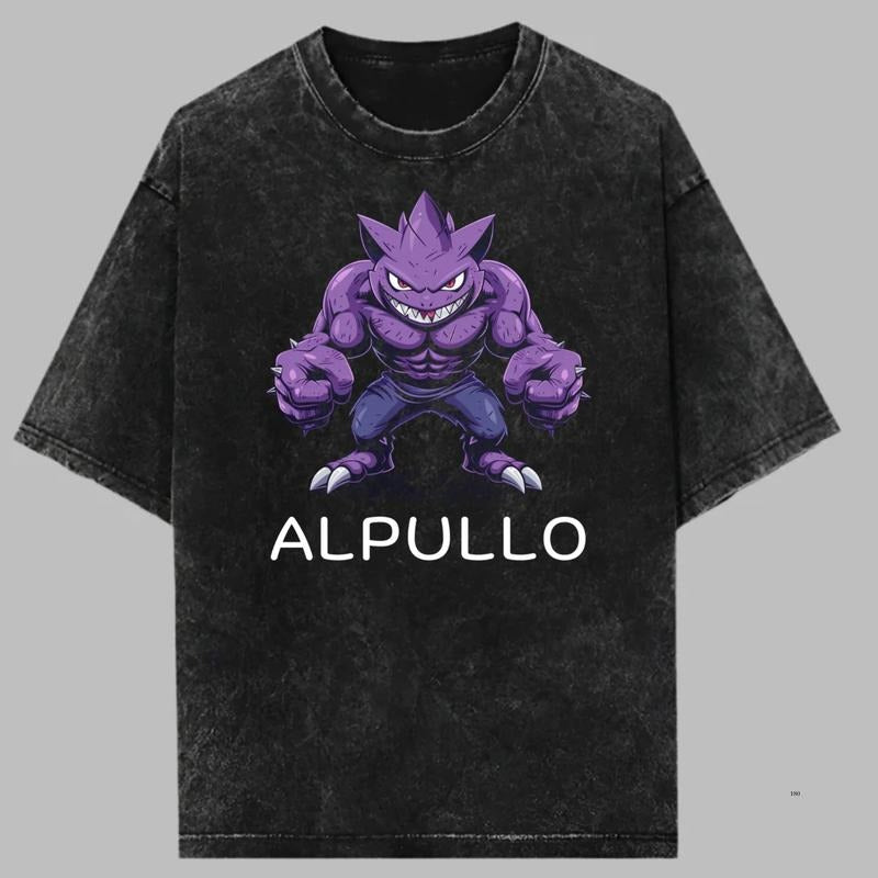 Gengar Vintage Tee, Pokemon Graphic Tee, Alpullo T-Shirt, Gym Shirt, Anime Shirt, Gift For Pokemon Fans, Unisex Anime Gift Menswear Womenswear Top
