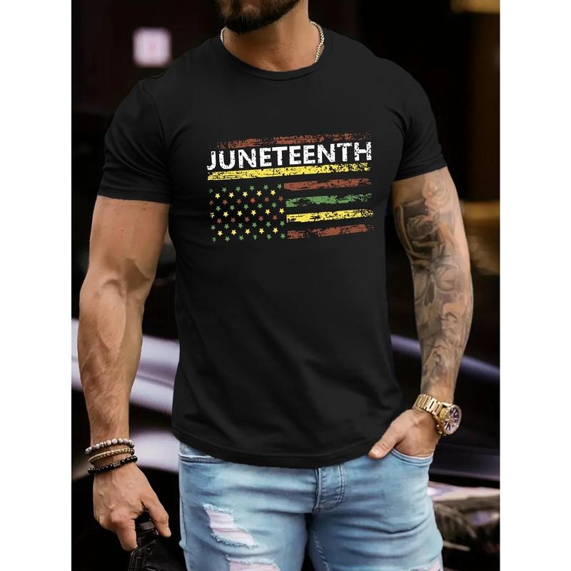 Geometric Patterned T-Shirt: Retro Style, Adult Fit, Polyester Blend, Summer Wear, Casual Outfit, Men's Clothing Made in USA