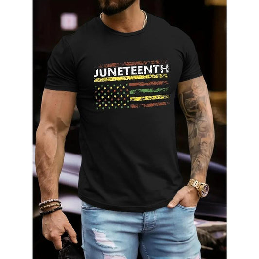 Geometric Patterned T-Shirt: Retro Style, Adult Fit, Polyester Blend, Summer Wear, Casual Outfit, Men's Clothing Made in USA