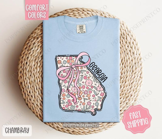 Georgia Comfort Colors State Tshirt, Cute Georgia Shirt, Georgia Tshirt, Georgia Shirt