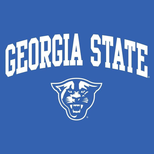 Georgia State Panthers Arch Logo Long Sve Shirt - Royal Vintage Unisex T-shirt Sweatshirt Hoodie