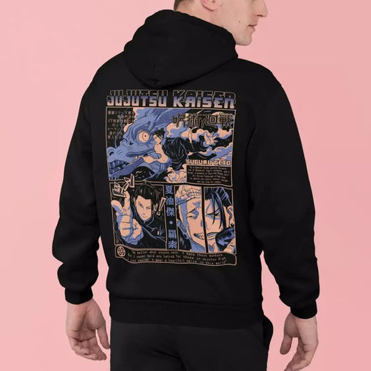 Geto Hoodie Jujutsu Kaisen Suguru Gojo Satoru JJK Horror Anime Hoodie Back And Front